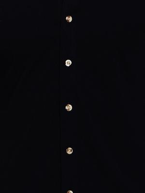 black solid casual shirt - 16952423 - Standard Image - 4