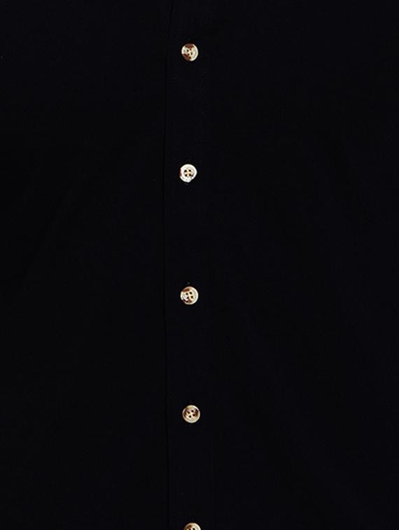black solid casual shirt - 16952423 - Zoom Image - 4