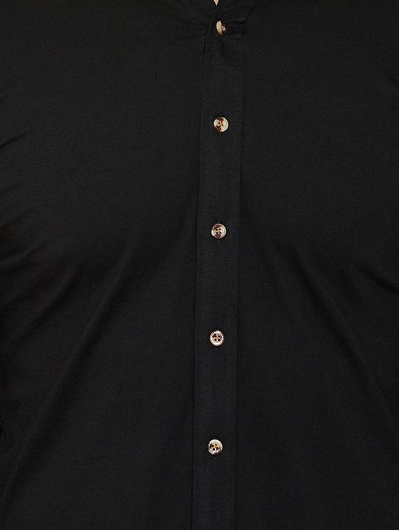 black solid casual shirt - 16952427 - Zoom Image - 5