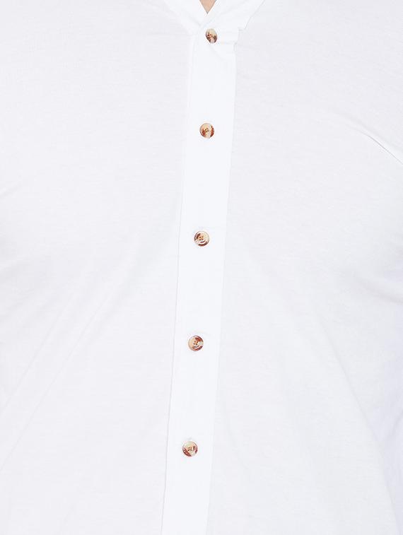 white solid casual shirt - 16952432 - Zoom Image - 5