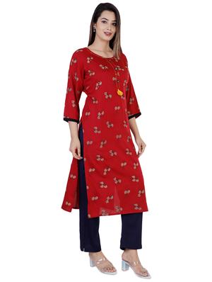 floral straight kurta - 16952474 - Standard Image - 2