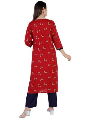 floral straight kurta - 16952474 - Standard Image - 3