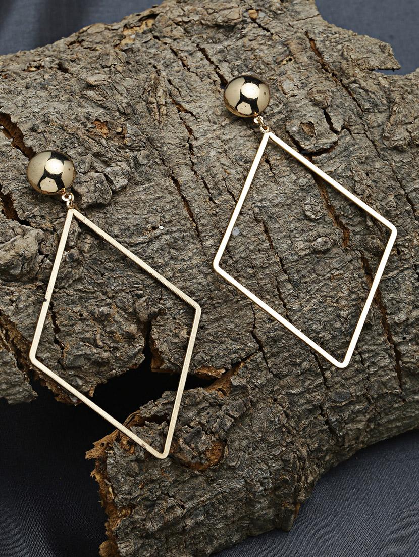 gold metal drop earring - 16952562 - Zoom Image - 1