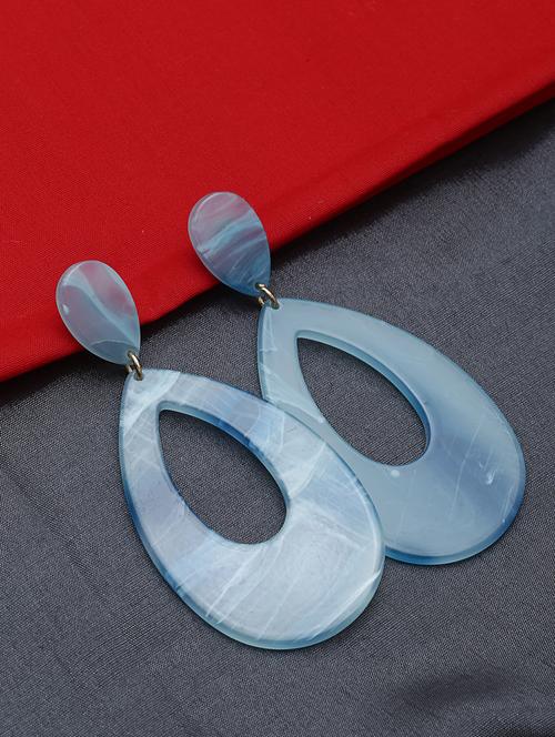 blue metal drop earring - 16952582 - Standard Image - 1