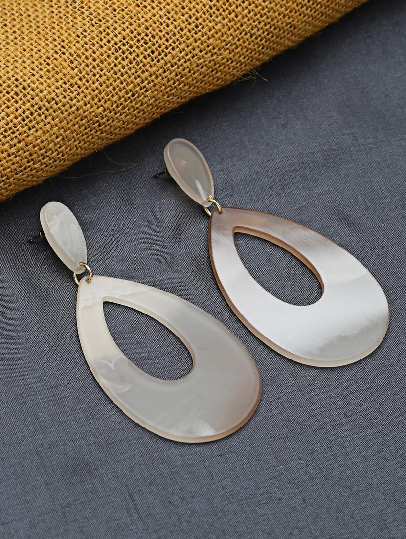 brown metal drop earring - 16952584 - Zoom Image - 1