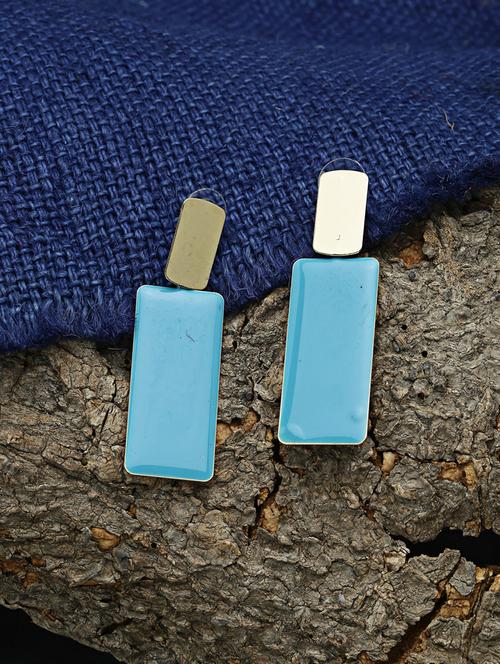 blue metal drop earring - 16952599 - Standard Image - 1