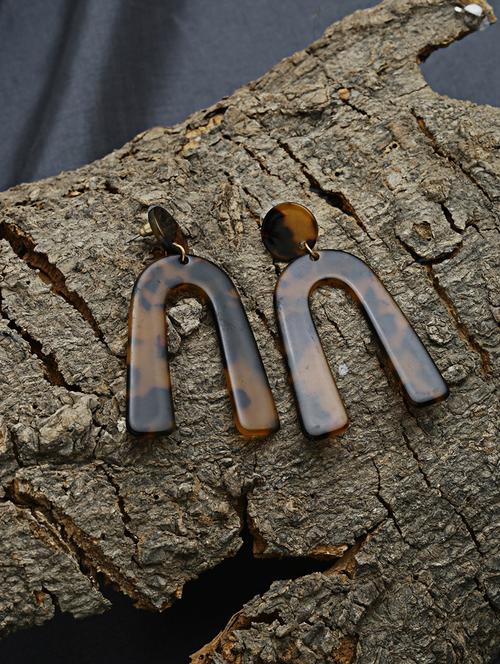 brown metal drop earring - 16952600 - Standard Image - 1