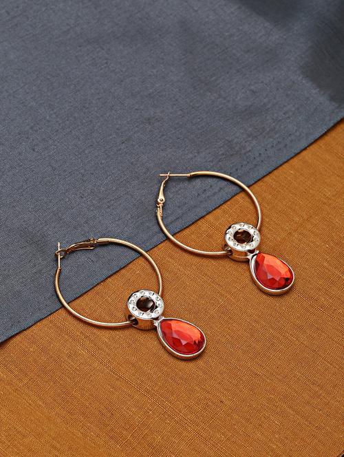 gold metal hoop earring - 16952608 - Very Small Image - 1