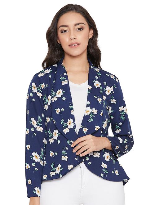 lapel neck floral blazer - 16952642 - Standard Image - 1