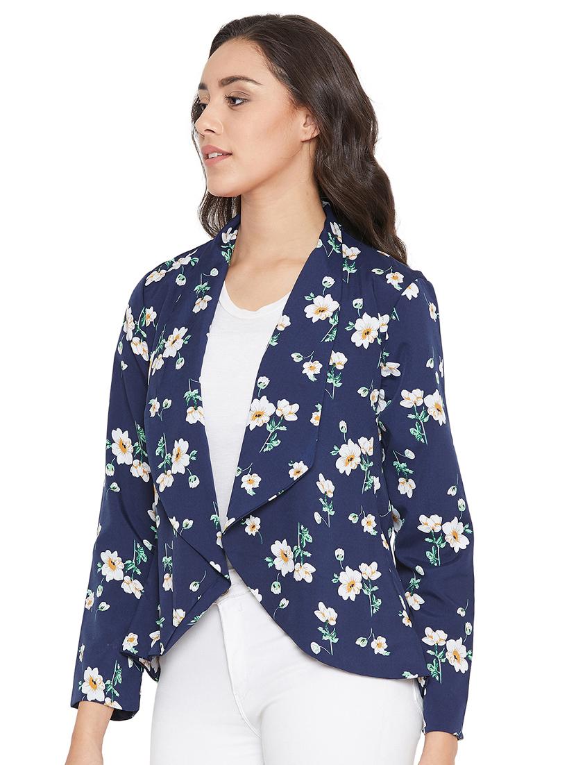 lapel neck floral blazer - 16952642 - Zoom Image - 2