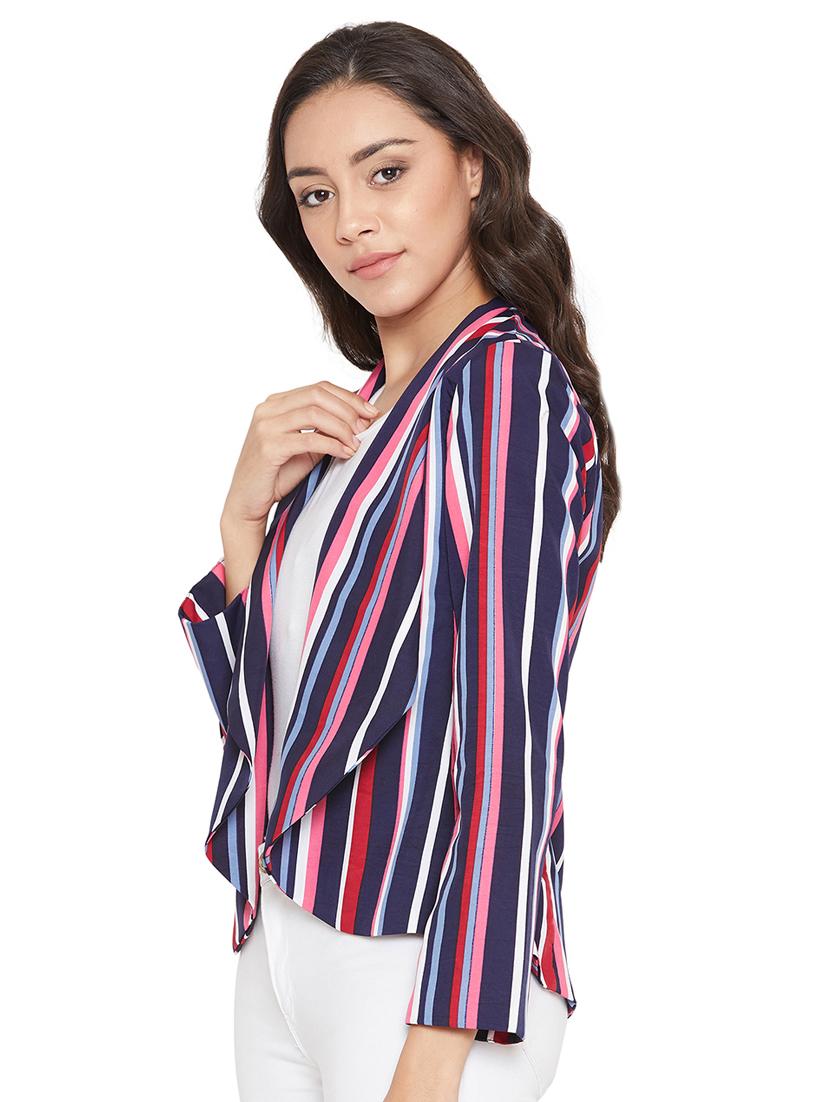 lapel neck striped blazer - 16952643 - Zoom Image - 2