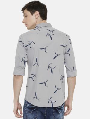 grey printed casual shirt - 16952645 - Standard Image - 3
