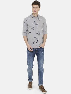 grey printed casual shirt - 16952645 - Standard Image - 4