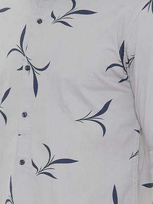 grey printed casual shirt - 16952645 - Standard Image - 5