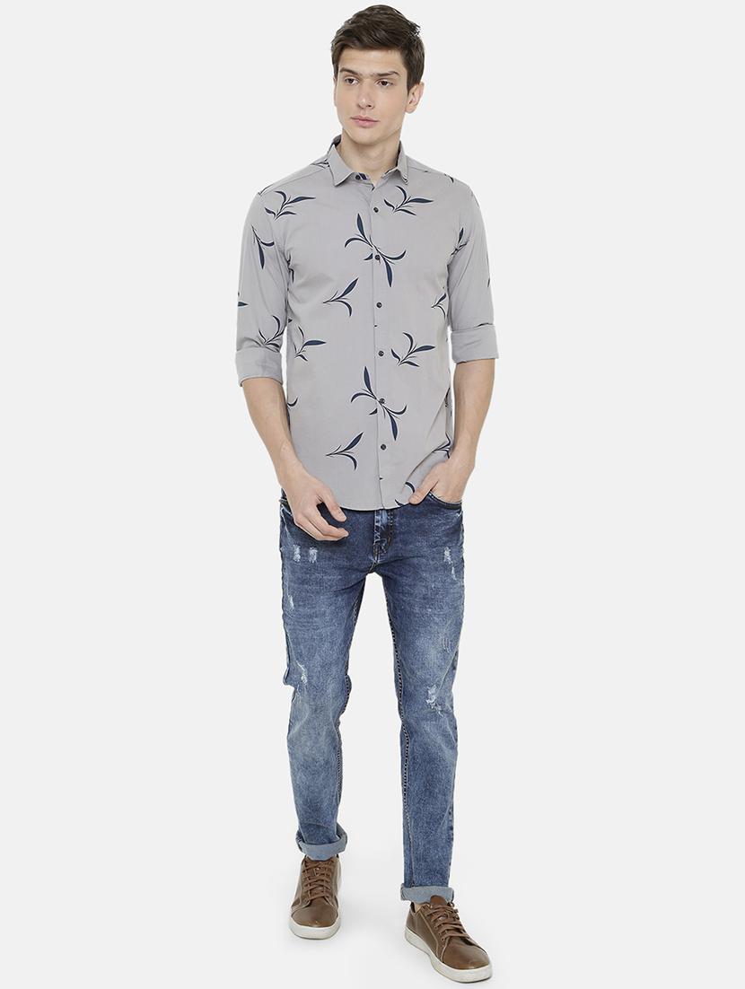 grey printed casual shirt - 16952645 - Zoom Image - 4