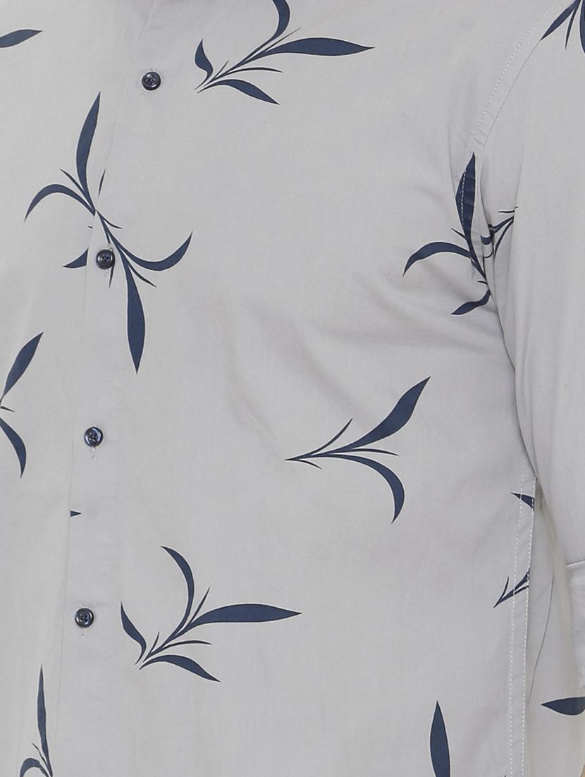 grey printed casual shirt - 16952645 - Zoom Image - 5