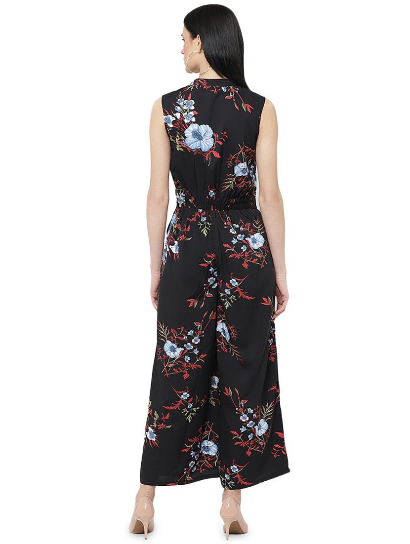 mandarin neck floral jumpsuit - 16952654 - Zoom Image - 3
