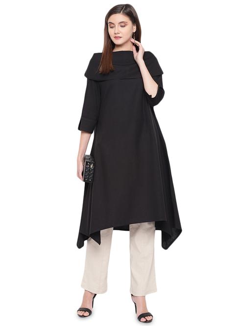 boat neck asymmetric tunic - 16952660 - Standard Image - 1