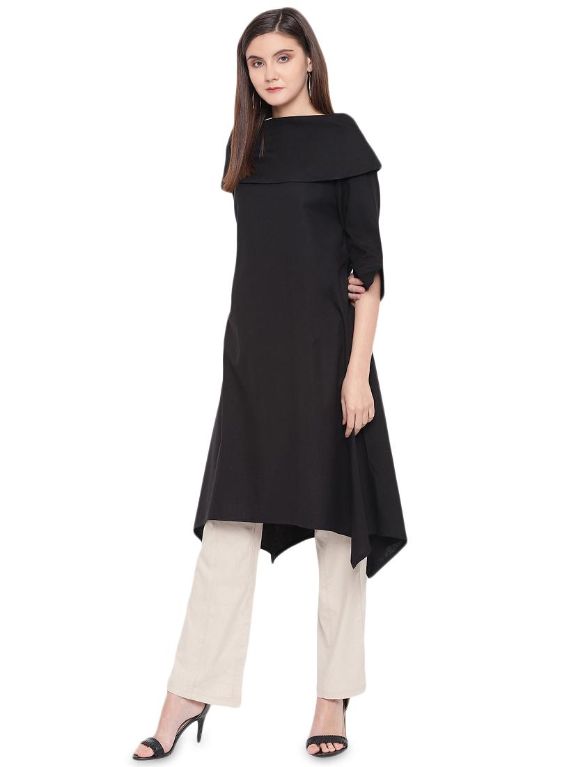boat neck asymmetric tunic - 16952660 - Zoom Image - 2
