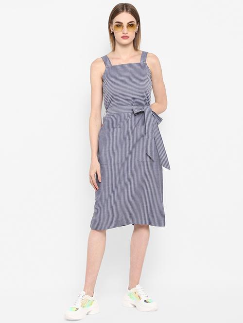 tie front striped sheath dress - 16952661 - Standard Image - 1