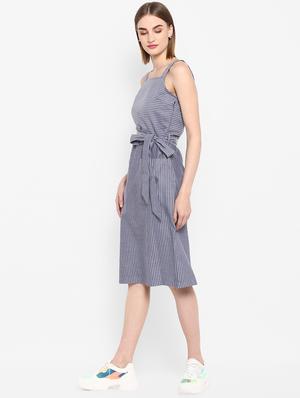 tie front striped sheath dress - 16952661 - Standard Image - 2