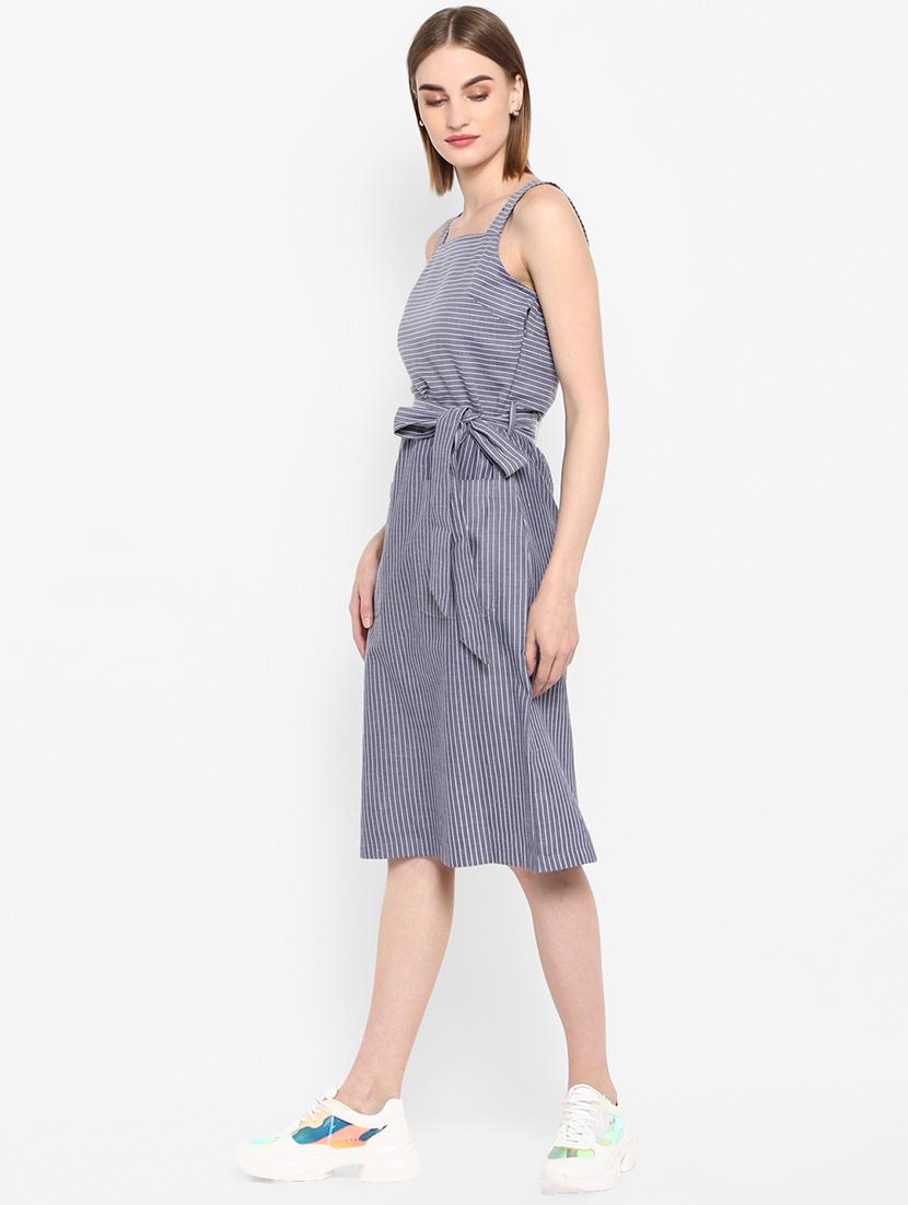 tie front striped sheath dress - 16952661 - Zoom Image - 2