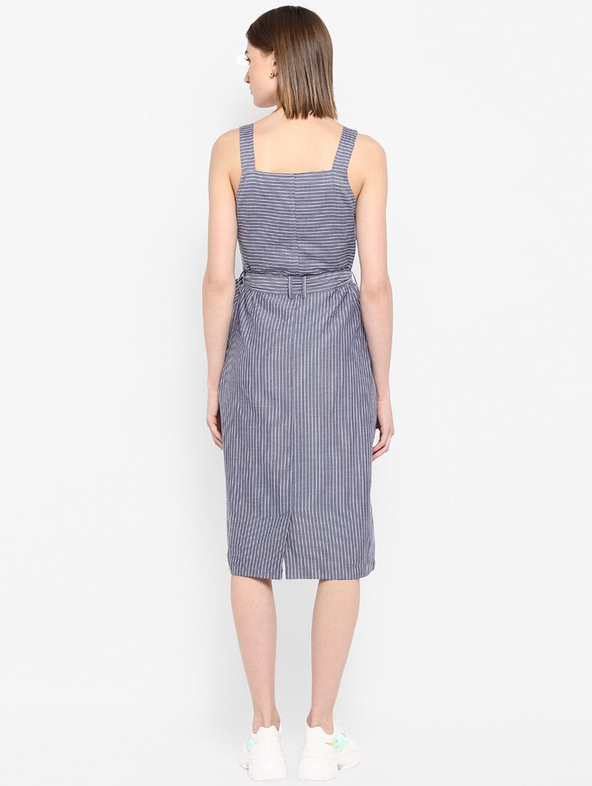 tie front striped sheath dress - 16952661 - Zoom Image - 3