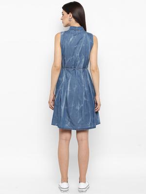 button-up denim a-line dress - 16952666 - Standard Image - 3