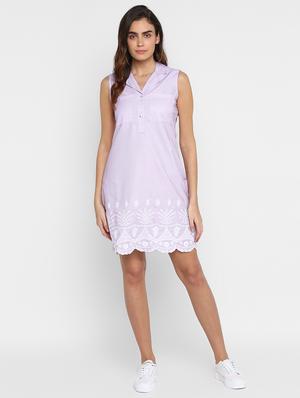 embroidered hem shirt dress - 16952672 - Standard Image - 4