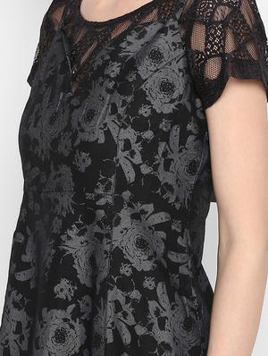 round neck laced dress - 16952679 - Standard Image - 6