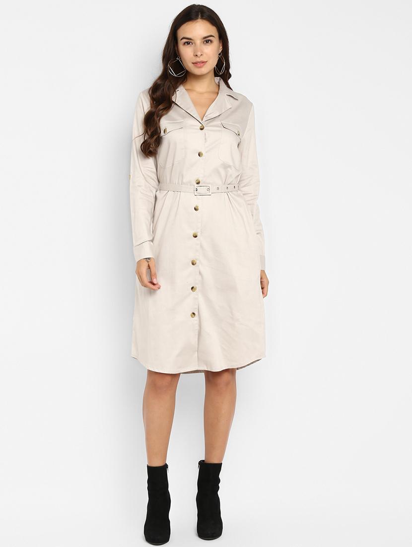tie front button-up coat dress - 16952691 - Zoom Image - 1