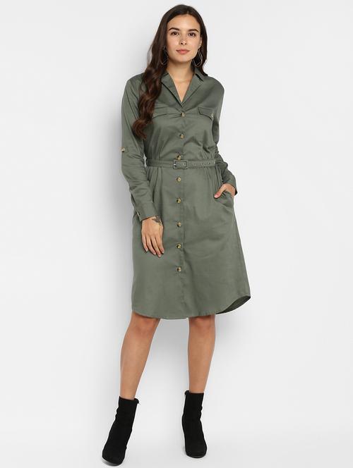 tie front button-up coat dress - 16952692 - Standard Image - 1
