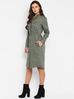tie front button-up coat dress - 16952692 - Standard Image - 2
