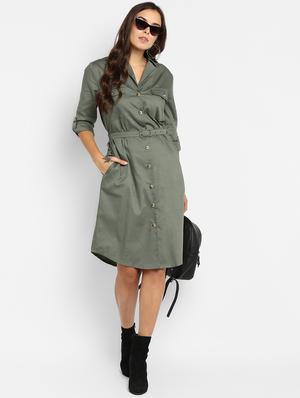 tie front button-up coat dress - 16952692 - Standard Image - 4