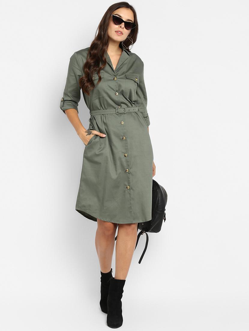 tie front button-up coat dress - 16952692 - Zoom Image - 4