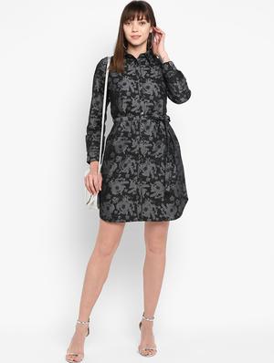tie front floral shirt dress - 16952696 - Standard Image - 4