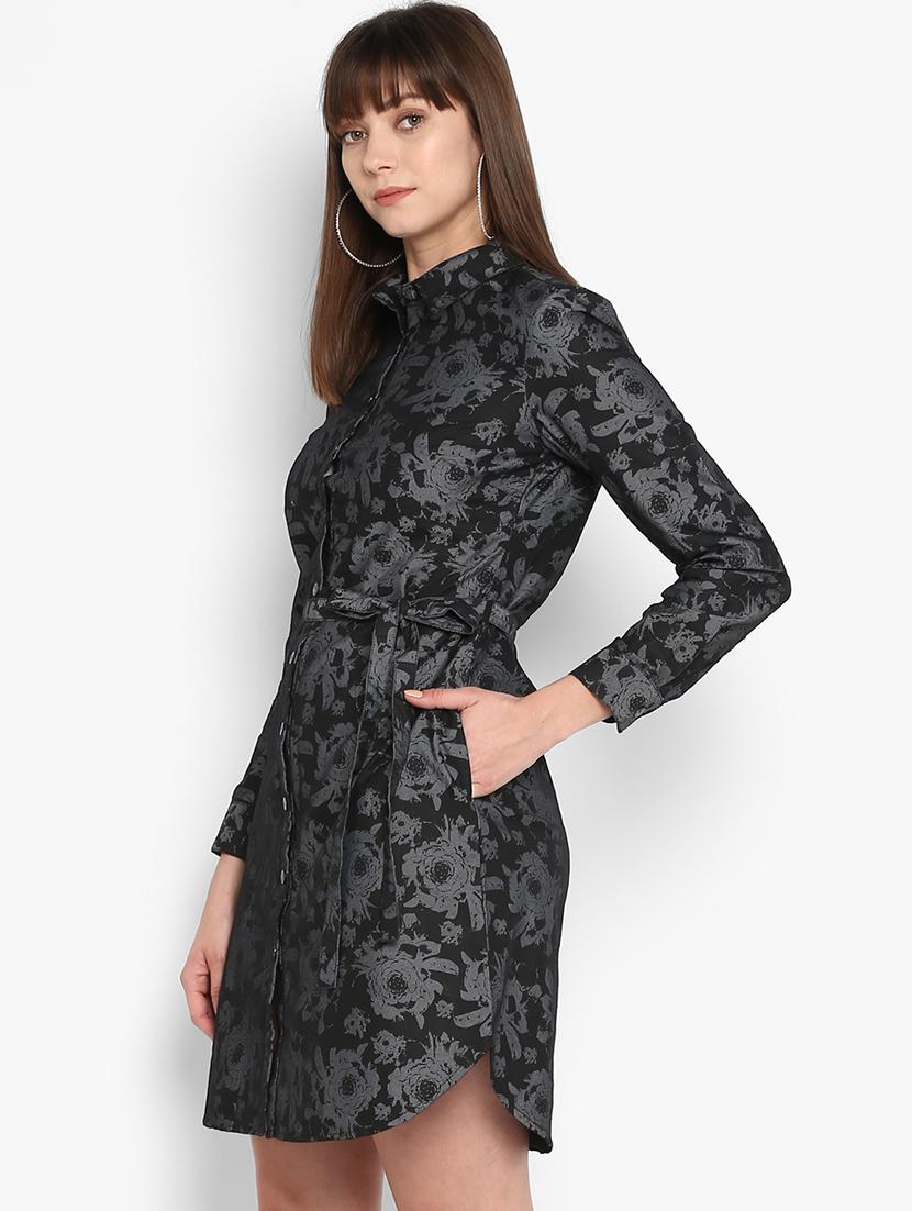 tie front floral shirt dress - 16952696 - Zoom Image - 2