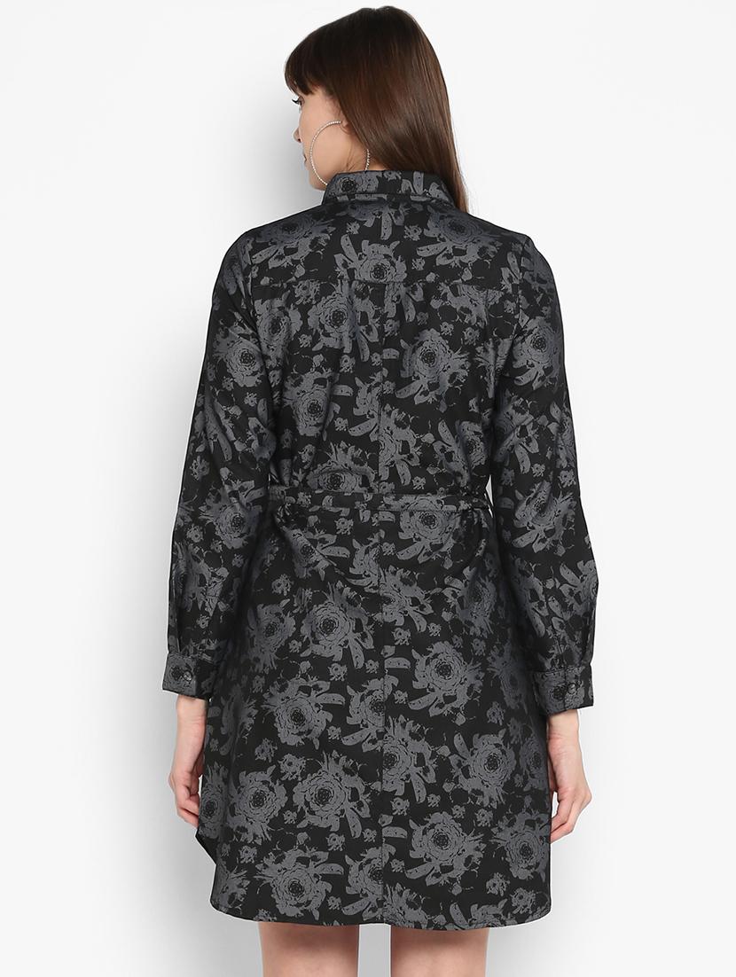 tie front floral shirt dress - 16952696 - Zoom Image - 3