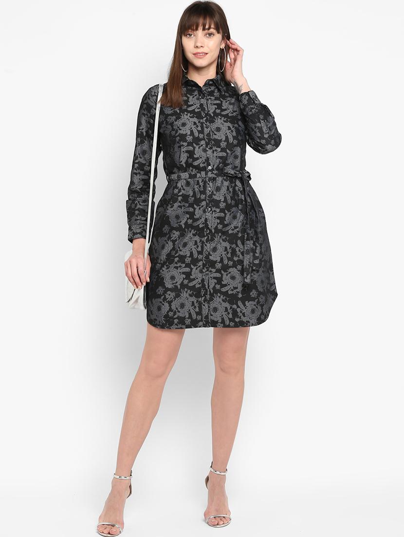 tie front floral shirt dress - 16952696 - Zoom Image - 4