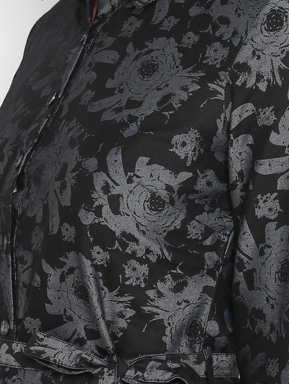 tie front floral shirt dress - 16952696 - Zoom Image - 5