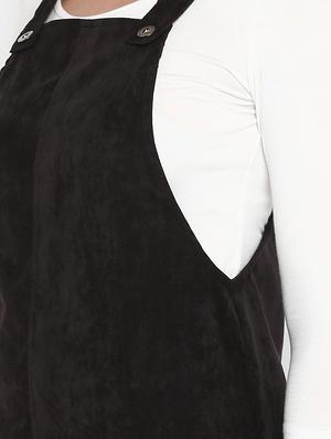 slit pockets pinafore dress - 16952698 - Standard Image - 5