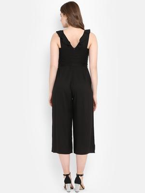ruffled neck belted jumpsuit - 16952699 - Standard Image - 3