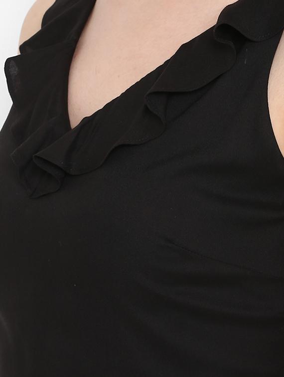 ruffled neck belted jumpsuit - 16952699 - Zoom Image - 4