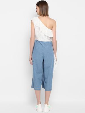 single shoulder laced jumpsuit - 16952702 - Standard Image - 3