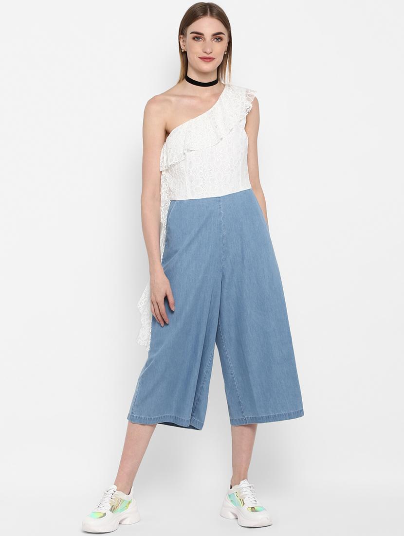 single shoulder laced jumpsuit - 16952702 - Zoom Image - 1