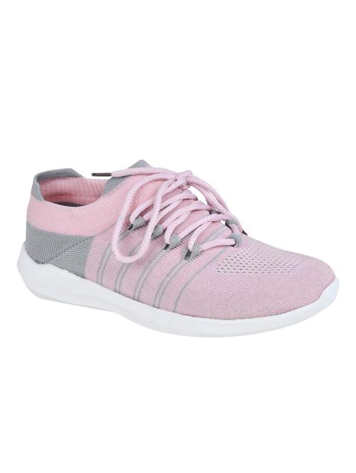 pink lace up sport shoes - 16952773 - Standard Image - 1