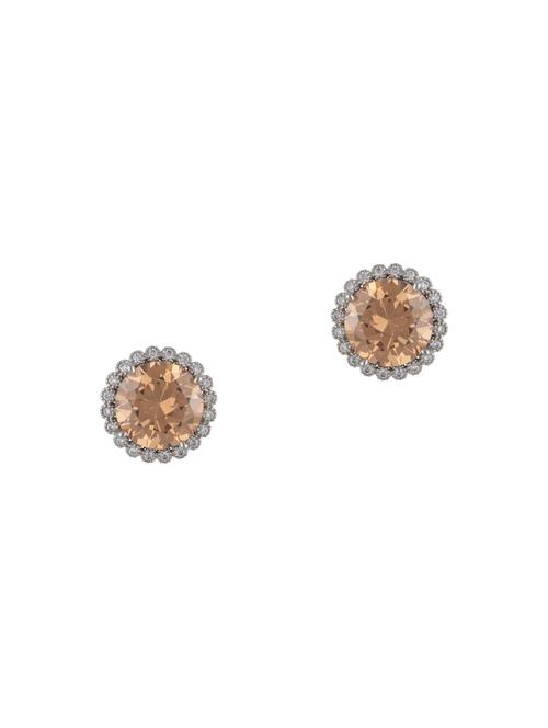 brown metal studs earring - 16952810 - Standard Image - 1