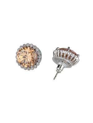 brown metal studs earring - 16952810 - Standard Image - 2