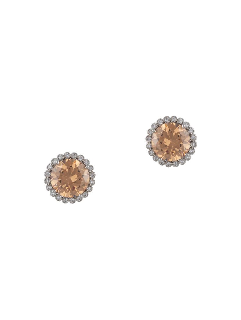 brown metal studs earring - 16952810 - Zoom Image - 1