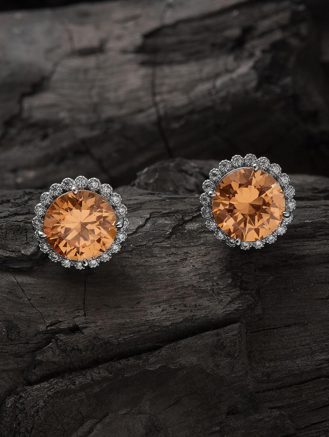 brown metal studs earring - 16952810 - Zoom Image - 3
